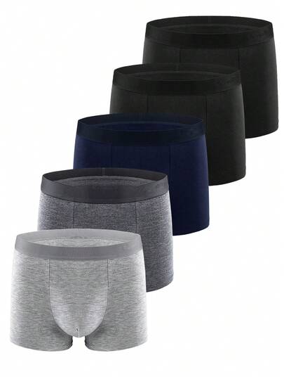 5pcs Men's Breathable  Boxer Briefs