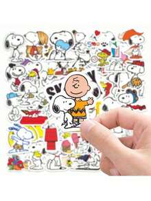 50张狗贴纸涂鸦水杯行李箱笔记本电脑手册防水贴纸卡通贴纸圣诞礼物 - 彩色 - 查看 3