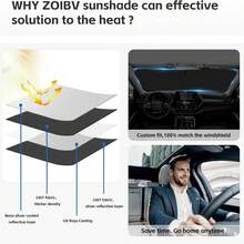 Car Windshield Sunshade, Foldable Car Windshield Sunshade For Front Window, Car Windshield Sunshade For Tesla Model 3Y, Universal Car Exterior Accessories, Automotive, Vehicle, Protector - 均碼 - 查看 4