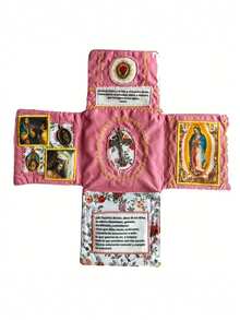 1Pc Meticulously Crafted Pocket Prayer Book, Faith Version, Catholic Travel Prayer Kit, Featuring A Cross, Images, And Spanish Prayers | Artisan Christian Gift For Daily Worship - Multicolor - View 10