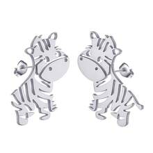 1 Pair Of Stainless Steel Earrings, Unicorn, Dinosaur And Small Animal Jewelry, Is An Ideal Birthday Gift For Ladies