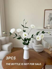 3PCS Artificial Flowers Balloon Flower Bouquet Silk Material Faux Flowers For Wedding Decoration, Valentine's Day, Birthday, Anniversary, Home Decor, Table Centerpiece, Bedroom & Bathroom Display, Desk Decoration, Autumn & Fall Season Floral Arrangement