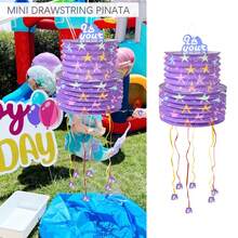 Cartoon Papier Regenbogen Stern Piñata mit Zugband, Laternen mit Quasten, Geburtstags Party Füllungen, Süßigkeiten Spiel, Foto Requisiten, Geschenk Festival Dekorations Zubehör