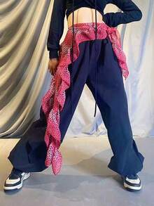 Women's Leopard Print Ruffled Hip Scarf - Jazz & Hip Hop Dance Waist Wrap Accessory - Multicolor - View 11