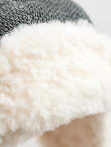 1pc Winter Ski Hat, Fleece Lined Windproof Earflap Cap, Warm Cycling Beanie For Men, Northeastern Cold-Proof Hat