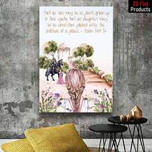 [2D Flat]1 Piece Of Canvas Painting Art Print With Wooden Frame, Medieval Knight And Princess In Garden Scene, High Quality Wall Art Printed Poster Can Be Hung Directly, Pine Frame, Suitable For Spring And Summerroom Decor,Office Art | Exquisite Home Art | Wooden Framed Ar - 多色 - 查看 9