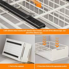 Carbon Steel Foldable Pull Out Cabinet Storage Basket, Kitchen Spice Drawer Organizer Under Sink, Multi-Layer Slide Out Shelf for Pantry Bathroom Closet - Weiss - Übersicht 4