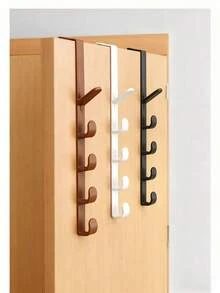 3 piezas Estante colgante para puerta de dormitorio, perchero, organizador y almacenamiento de plástico para el hogar, ganchos para bolsos, ganchos para puerta, perchero de pared sin taladro, ganchos colgantes para ropa, soporte de pared, ganchos adhesivos resistentes, perchas, estante de pared, organizador de sombreros, decoración del hogar y el baño, almacenamiento del baño