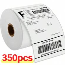 350 Sheets Thermal Sensitive Adhesive Shipping Labels - With Barcode & Tracking Numbers, Compatible With UPS, FedEx - Continuous Roll For Logistics, Ecommerce, Invoices, Receipts - Thermal Printer Paper (150m Total Length) - Ideal For Small Business & Large Enterprises - Easy To Use Thermal Printer Labels - Multicolor - View 1