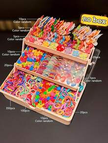 555 Stücke bunte Schmetterling Haarspangen für Mädchen, modische süße Haarband, elastische Haargummis, Zöpfe für Schüler, Gummibänder zum Fixieren von Pferdeschwänzen, Haarschleifen-Accessoires, geeignet für tägliche Straßenfeste, Schleifen für Mädchen, Accessoires für Mädchen, Haarzubehör, Haargummi für Mädchen