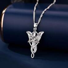 Lord Of The Ring/Arwen Evenstar/Elven Green Tree Leaf/Thorin Oakenshield Necklace Lord Of The Ring Pendant Necklace With Cubic Zirconia,Elvish Jewelry For Women2025 - 阿爾溫伊文星項鍊 - 查看 11