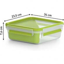 T-fal Master Seal To Go contenedor hermético para sandwich, apto para microondas y resistente al congelador, ideal para conservar, transportar y recalentar alimentos, K3100812 - 0.85 - Ver 4