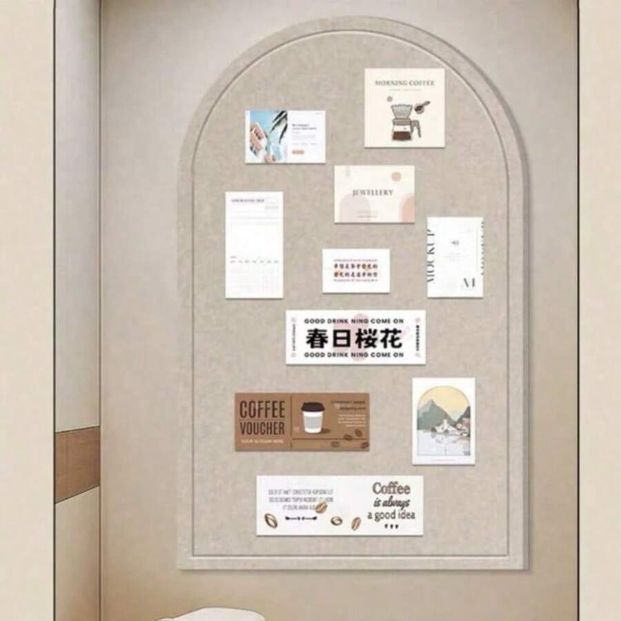 1pc 50x80cm Arched Felt Board, Multipurpose Decorative Board, Classroom Bulletin Board, Bedroom Wall Decor, Suitable For Valentine's Day, Home, Study, Office, Christmas, New Year Decoration, Photo Display, Message Board, Also Can Be Creative New Year Gift For Friends, Colleagues, Elders