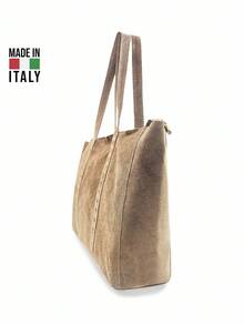 Damen Umhängetasche. Hergestellt in Italien. Aus echtem Leder gefertigt. Reisen, Urlaub, Arbeit, Pendeln, leichter Luxusstil. Y2K. Retro, modisch, beliebt. Leichtgewichtig. Vielseitig. Verschiedene Farben erhältlich. - D24 Dunkelkhaki - Übersicht 2