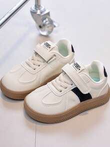 1 Pair Of Children's Casual Sports Shoes For Little Girls, Fashionable New 2025, Suitable For Campus Activities, Daily Travel, And Anti Slip And Wear-Resistant Boys' Board Shoes - Black - View 2