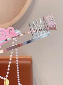 1 chiếc băng đô vương miện công chúa nàng tiên cá cho bé gái, phụ kiện đội đầu cho trang phục biểu diễn, phụ kiện tóc cài trán - Nhiều màu - Xem 7