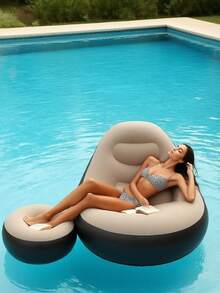 1 Stück tragbarer Relaxsessel, (1 Sofa + 1 Fußablage) wasserdichtes und auslaufsicheres Design - ideal für Garten, Strand, Reisen, Camping, Picknick, Musikfestival, praktisch für den Außenbereich (Pumpe nicht enthalten)