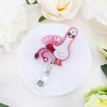 1pc (Card Holder + Badge Clip) Personalized ID Badge Holder Retractable Badge Reel, Shiny Leopard Print Badge Holder With Rotating Clip, Card Holder, Cuff Accessory, ID Card Protector For Nurses, Doctors, Teachers, Office Workers, Nurse's Day Office Gift - Brown - View 8