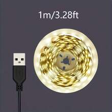 LQHZMYY 1pc USB LED Light Strip, Warm White LED Strip, Self-Adhesive, Suitable For TV Backlight And Home Decor, Night Light, Decorative Light, Lighting, USB Interface, 5V Voltage, USB Lighting, Computer Accessory, Sewing Machine Light Strip - Multicolor - View 25