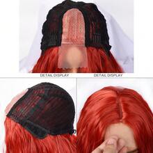 Synthetic Long Red Wavy Wig 30 Inch Center-Parted Curly Hair Stylish And Natural Heat-Resistant Fiber Suitable For Daily Wear - Multicolor - View 8
