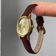 1 Stück elegante Vintage Damenuhr in Gold, wasserdicht, Quarz, für den täglichen Gebrauch