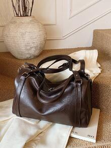 Nueva bolsa de hombro simple, bolsa con forma de almohada de moda, bolso de gran capacidad tipo Boston para viajes de negocios y transporte