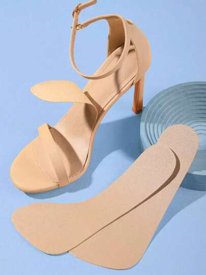 1 Pair Women's Sandal Insoles, Ultra-Thin Non-Slip Sweat-Absorbing, Strong Adhesiveness To Prevent Foot Sliding Forward, Enhance Walking Comfort 3/4 Insoles