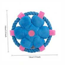 Brinquedo de mastigar resistente e anti-engasgo para cães, com apito, design de laço de corda macia para brincadeiras interativas, ideal para brincar de cabo de guerra e para exercícios dentais, adequado para filhotes e cães adultos. Disponível em várias cores.