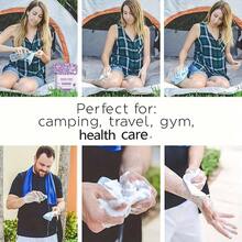 Toallitas de bao XL para adultos, sin enjuague, 25 unidades, toallitas de ducha sin enjuague para adultos. Toallita corporal desechable con infusin de jabn, para acampar, ancianos, tienes que - inicial - Ver 8