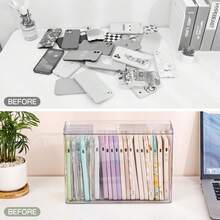 Plastic Phone Case Organizer, Clear Storage Holder Box With Lid For Cell Phone Basic Cases, Multifunctional Phone Case Storage Box For Desk, Cupboard, Cabinethalloween - With Lid-2PCS - View 2