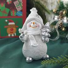 1 pieza Decoración de muñeco de nieve navideño, decoración navideña para el hogar, decoración de habitación, decoraciones navideñas de invierno, regalos navideños, decoración navideña