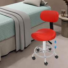 Pedicure Manicure Footrest, 50-70cm Adjustable Pedicure Stool, Manicure Footstool, Footrest Stool With Wheels For Spa Beauty Technician Nail Salon Equipment - Red - View 3