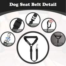 Pet Car Seat Belt,Dog Walking Leash,Car Accessories Dog Leash,Pet Leash,Cat And Dog Seat Belt,Car Headrest Restraint Strap,Adjustable Nylon Fabric,Pet Dog Restraint Strap,Pet Car Accessories Dog Car Seat Car Seat Covers Dog Car Seat Cover Pet Car Seat