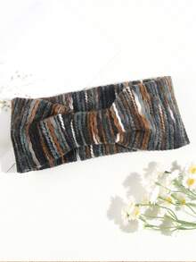 1 szt. Kolorowa, dzianinowa, skręcana opaska na głowę w stylu vintage, gruba, ciepła, zimowa chusta na głowę, modna obręcz do włosów, uniwersalna opaska na głowę, odpowiednia na jesień/zimę, Dzień Matki, powrót do szkoły, Święto Dziękczynienia, Walentynki, prezenty noworoczne, ciepłe opaski do włosów, damskie bandany, zimowe akcesoria do włosów