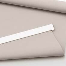 Estor Enrollable Liso - Cortina Opaca Impermeable para Ventanas, Fácil de Instalar, Protección Solar y Privacidad - Varios Colores - Beige - Ver 3