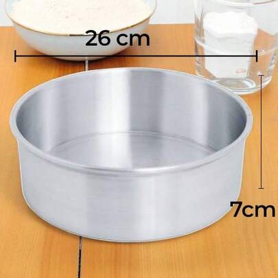 MOLDE DE ALUMINIO REDONDO DE 26 CM  PARA HORNEAR PAN , PASTEL, ETC..