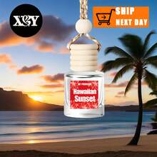 XY Process Car Air Freshener, Hanging Car Diffuser, Car Essential Oils, Cute Car Interior Accessories. Choose From A Variety Of Fragrances To Start Each Day In A Good Mood. One Bottle Of Perfume Lasts For 60 Days, Making It The Perfect Gift For Family Gatherings And Holidays! Christmas Gift - 夏威夷日落 - 查看 8