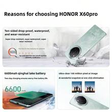 HONOR X60 Pro 5G Smartphone, 12+256GB Memoria Grande, Procesador Snapdragon 6 Gen1, Batería Grande de 6600mAh, Carga Rápida Super de 66W, Cámara Principal de 100MP, Dual SIM, Versión China Compatible con Inglés y Chino - Tian Haiqing - Ver 4