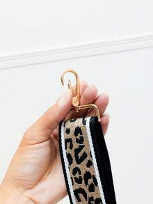 Adjustable Embroidered Jacquard Leopard Print Contrast Color Strap, Shoulder Bag, Crossbody Bag, Handbag, Wallet, Shoulder Strap Accessories - Multicolor - View 7