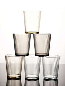 270毫升可重复使用亚克力塑料耐热水杯、啤酒杯、酒吧、餐厅用牢不可破的杯子 - 彩色 - 查看 6