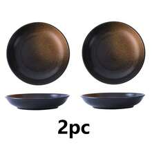 2/4pcs Creative Splatter Ceramic Dinner Plates, 8 Inch, Japanese Style Salad Plate, Breakfast Plate, Round Ceramic Dinner Plate, Minimalist Tableware Set, Dessert Plate, Kitchen & Dining Plate, Bread Plate, Suitable For Home Kitchen, Pasta, Fruit Dessert, Steak, Dining, Kitchen Supplies, Tableware Accessories, Oven & Microwave