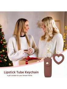 Lip Oil Lipstick Case With Mirror Lip Oil Lipstick Holder Key Chain For Car Keys Keychains Lipstick Organizer Case