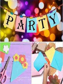 100 张混合软色卡纸，颜色多样，厚实，适合生日礼物、剪贴簿、卡片制作、印刷、学校项目和 DIY 工艺品（颜色随机） - 彩色 - 查看 6