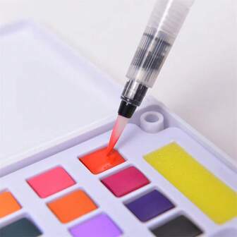 【Art Rangers】12色迷你水彩颜料盘 - 优质颜料，适合成人和创意爱好者，是日记和艺术手工项目的理想之选