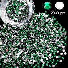 1000/2000/3000 件袋装树脂水钻，4 毫米绿色平底非热固水晶，适用于 DIY 工艺品、杯子、瓶子、玻璃杯、衣服、散装闪亮水晶、工艺装饰、情人节装饰