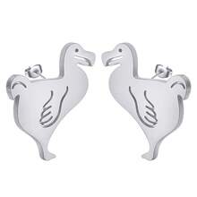 1 Pair Of Stainless Steel Earrings, Unicorn, Dinosaur And Small Animal Jewelry, Is An Ideal Birthday Gift For Ladies