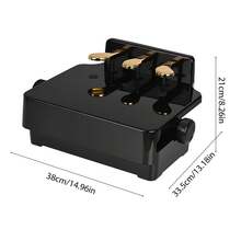 Banco extensor de pedal de piano, pedal de pie de piano ajustable en altura, diseño con 3 pedales, negro - Negro - Ver 2