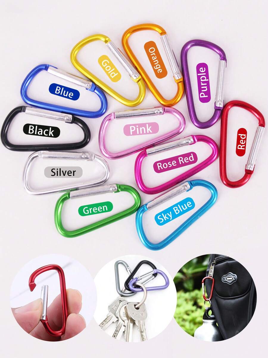 Móc khóa Carabiner hình trái tim, móc khóa nhôm, móc khóa tự động khóa để câu cá, móc khóa nhôm hình trái tim, móc khóa Carabiner dùng cho đi bộ đường dài, du lịch, gia đình, chạy bộ, phiêu lưu và cắm trại