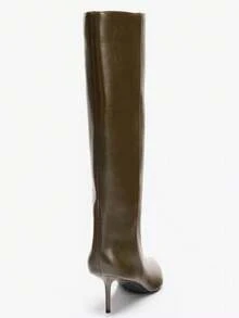 New Autumn Women's Suede Pointed Toe High Heel Tall Boots,Kitten Heel Boots,Party