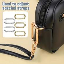 5pcs Large Keychains, Silver Connecting Metal Rings, Wallet Strap Extender, Suitable For Outdoor Use, Backpack Shoulder Strap Connection, Pet Tags - 銀色 - 查看 5